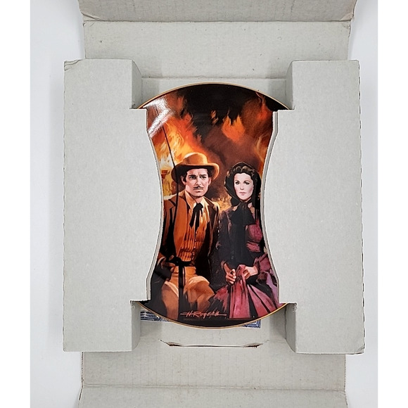 Gone With the Wind the Burning of Atlanta Collectors Plate 1988 W S George w Box - Picture 6 of 7